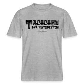 Berliner Begrüssung-TACHCHEN IHR FLITZPIEPEN- RELAXED FIT Unisex Organic T-Shirt - Grau meliert