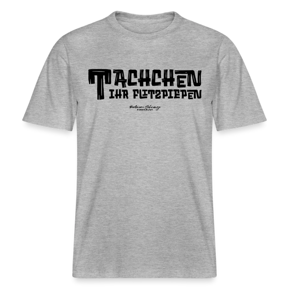 Berliner Begrüssung-TACHCHEN IHR FLITZPIEPEN- RELAXED FIT Unisex Organic T-Shirt - Grau meliert