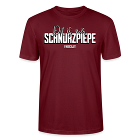 SCHNURZPIEPE-Unisex T-Shirt BIO II - Burgunderrot