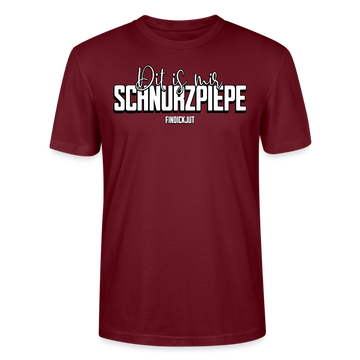 SCHNURZPIEPE-Unisex T-Shirt BIO II - Burgunderrot