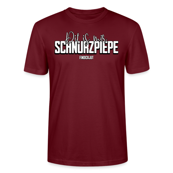 SCHNURZPIEPE-Unisex T-Shirt BIO II - Burgunderrot