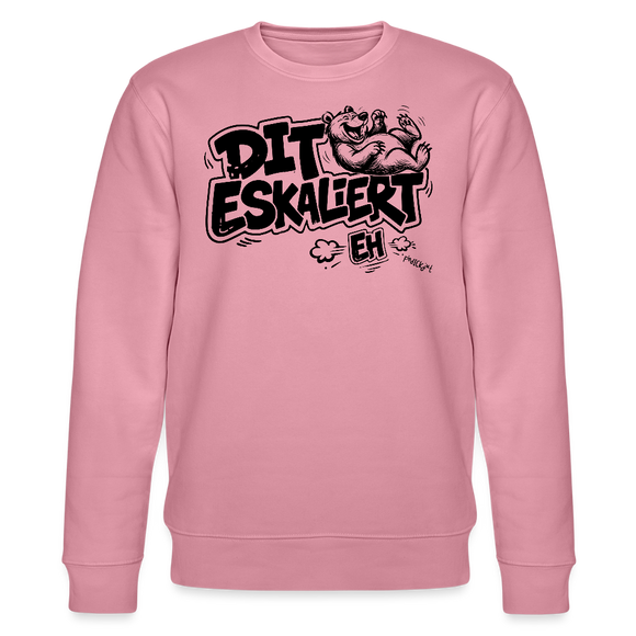 DIT ESKALIERT EH-Unisex Bio-Sweatshirt mit Berliner Schnauze - Lila Traum