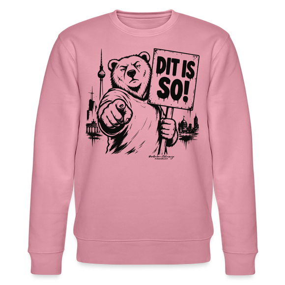 Berlin Souvenir -DIT IS SO! – Unisex Bio-Sweatshirt mit Berliner Bär - Lila Traum