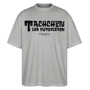 Berliner Begrüssung-TACHCHEN IHR FLITZPIEPEN-Oversized Unisex Bio T-Shirt - Grau meliert