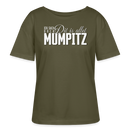 MUMPITZ-Rundhals Frauen Bio-T-Shirt mit Berliner Schnauze - Khaki