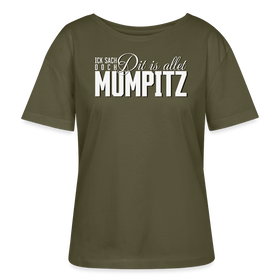 MUMPITZ-Rundhals Frauen Bio-T-Shirt mit Berliner Schnauze - Khaki
