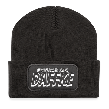 Berliner Spruch-EINFACH AUS DAFFKE-Beanie - Dunkelgrau