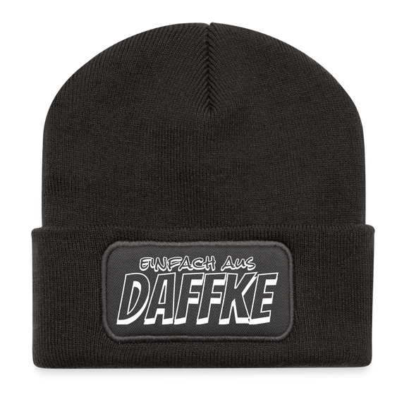 Berliner Spruch-EINFACH AUS DAFFKE-Beanie - Dunkelgrau