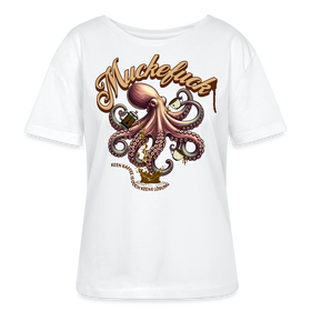 MUCKEFUCK-Rundhals Frauen Bio-T-Shirt - Weiß