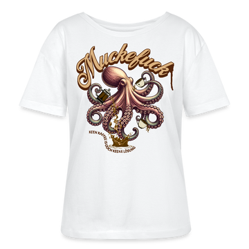 MUCKEFUCK-Rundhals Frauen Bio-T-Shirt - Weiß