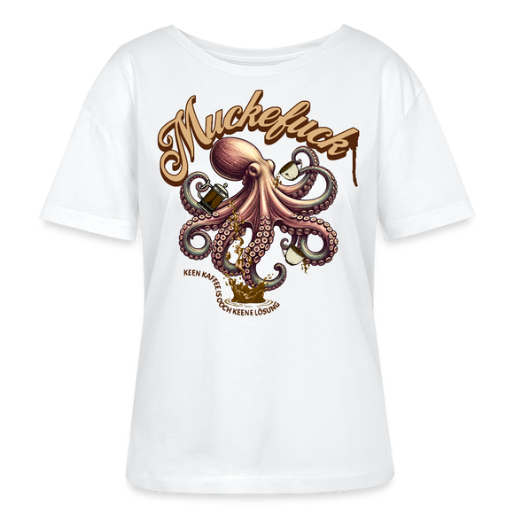 MUCKEFUCK-Rundhals Frauen Bio-T-Shirt - Weiß