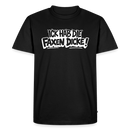 Berliner Statement in Cartoon-Style als weisser Brustprint-ICK HAB DIE FAXEN DICKE-Männer Premium T-Shirt - Schwarz