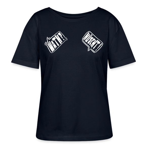 WATN? NÜSCHT!-Rundhals Frauen Bio-T-Shirt - Navy