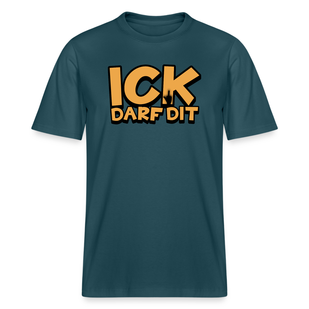 ICK DARF DIT -  Relaxed Fit Bio-T-Shirt - Dunkles Petrol