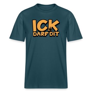 ICK DARF DIT -  Relaxed Fit Bio-T-Shirt - Dunkles Petrol