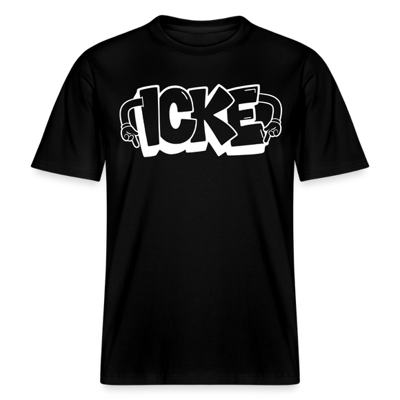 ICKE- RELAXED FIT Unisex Organic T-Shirt mit echt Berliner Schnauze - Schwarz