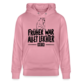 Berliner Spruch-FRÜHER WAR ALLET LEICHTERUnisex Bio-Hoodie - Lila Traum