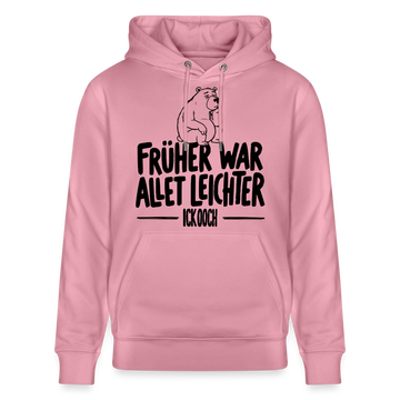 Berliner Spruch-FRÜHER WAR ALLET LEICHTERUnisex Bio-Hoodie - Lila Traum