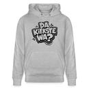 Berliner Spruch-DA KIEKSTE WA-Unisex Bio-Hoodie CRUISER - Grau meliert