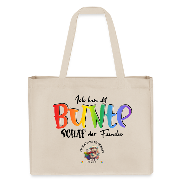 LIEBE IS BUNT-Einkaufstasche - Naturweiß