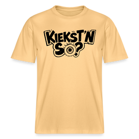 Berlin Shirt mit Berliner Schnauze-KIEKSTN SO?- RELAXED FIT Unisex Bio T-Shirt - Hellgelb
