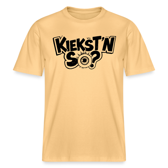 Berlin Shirt mit Berliner Schnauze-KIEKSTN SO?- RELAXED FIT Unisex Bio T-Shirt - Hellgelb