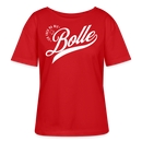ICK FREU MA WIE BOLLE-Rundhals Frauen Bio-T-Shirt - Rot