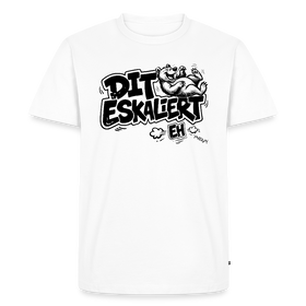 DIT ESKALIERT EH-Männer Premium Bio T-Shirt mit Berliner Schnauze - Weiß