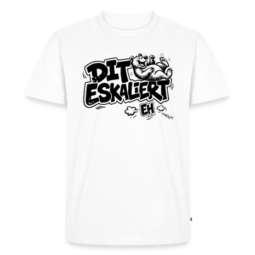 DIT ESKALIERT EH-Männer Premium Bio T-Shirt mit Berliner Schnauze - Weiß