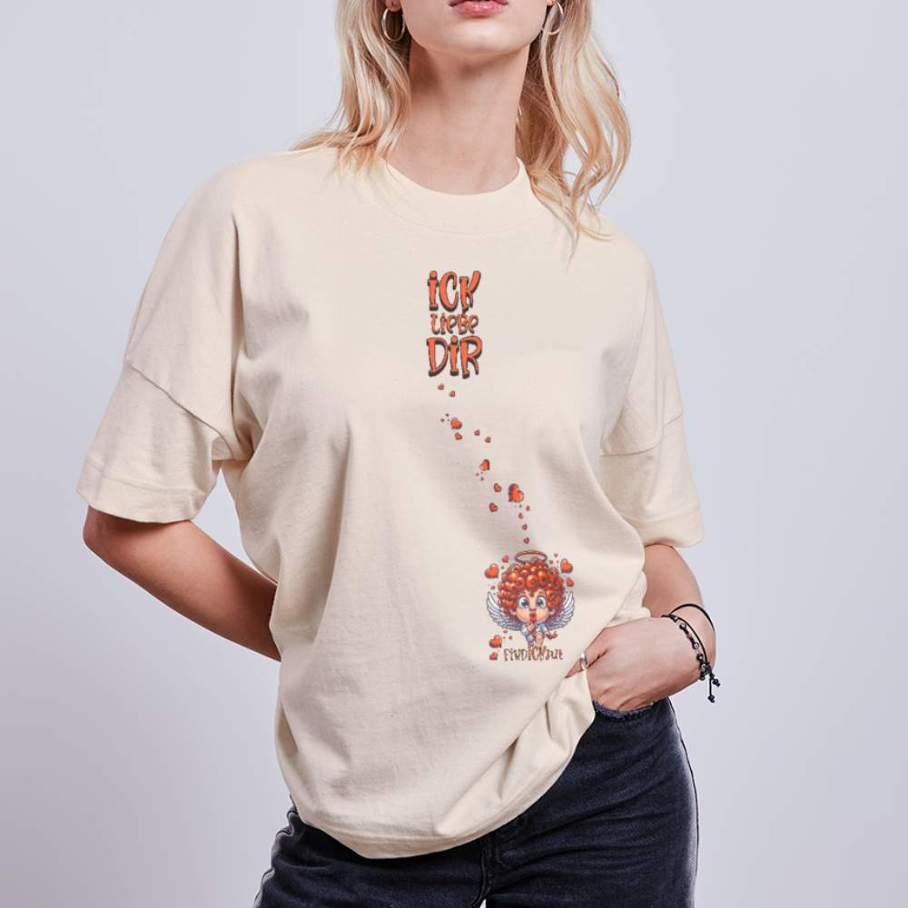 ICK LIEBE DIR-Unisex Oversize Bio-T-Shirt - Naturweiß