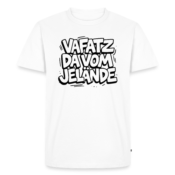 VAFATZ DA VOM JELÄNDE-Männer Premium BIO T-Shirt-hell - Weiß