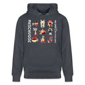 Berliner Verrücktheit-MESCHUGGE-NA UND?!-Unisex Bio-Hoodie - Indigoblau