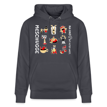 Berliner Verrücktheit-MESCHUGGE-NA UND?!-Unisex Bio-Hoodie - Indigoblau