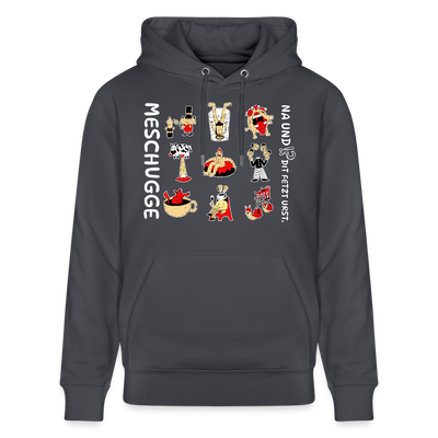 Berliner Verrücktheit-MESCHUGGE-NA UND?!-Unisex Bio-Hoodie - Indigoblau