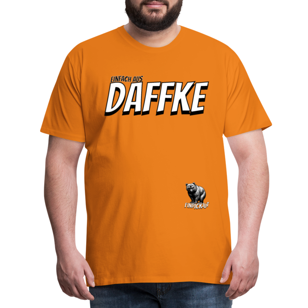 AUS DAFFKE--Männer Premium T-Shirt - Orange