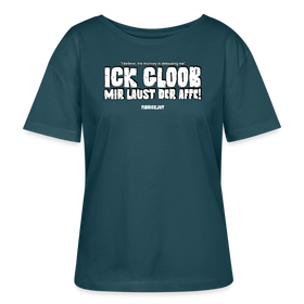 ICK GLOOB MIR LAUST DER AFFE-Rundhals Frauen Bio-T-Shirt - Dunkles Petrol