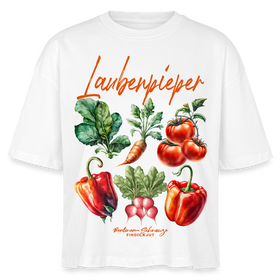 Berliner LAUBENPIEPER-Frauen Boxy Bio-T-Shirt - Weiß