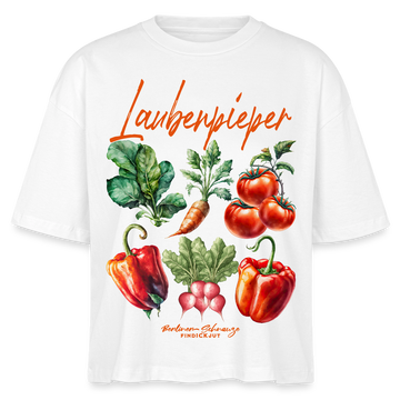 Berliner LAUBENPIEPER-Frauen Boxy Bio-T-Shirt - Weiß