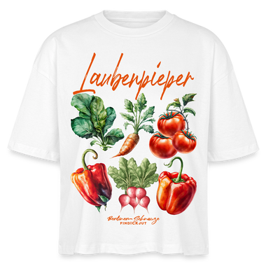 Berliner LAUBENPIEPER-Frauen Boxy Bio-T-Shirt - Weiß