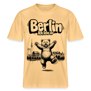 Berlin Souvenir- RELAXED FIT Unisex Bio T-Shirt-BERLIN ICK LIEBE DIR - Hellgelb