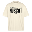 Berliner Spruch-NETT KANN ICK OOCH-Oversized Unisex Bio T-Shirt - Weißgrau