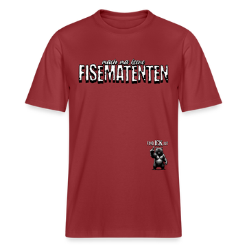FISEMATENTEN-Relaxed Fit Unisex Bio-T-Shirt - Erdrot