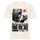 Berlin Souvenir-FIND ICK JUT-Relaxed Fit Unisex Bio-T-Shirt - Naturweiß 