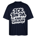 Berlin Shirt-ICK BIN DA KANN LOSJEHN-Oversized Unisex Bio T-Shirt - Navy