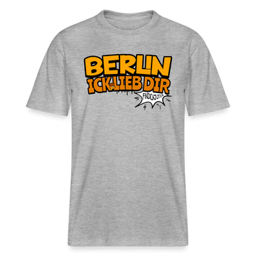 BERLIN ICK LIEB DIR - Relaxed Fit Unisex Bio-T-Shirt - Grau meliert