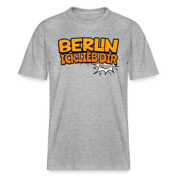 BERLIN ICK LIEB DIR - Relaxed Fit Unisex Bio-T-Shirt - Grau meliert