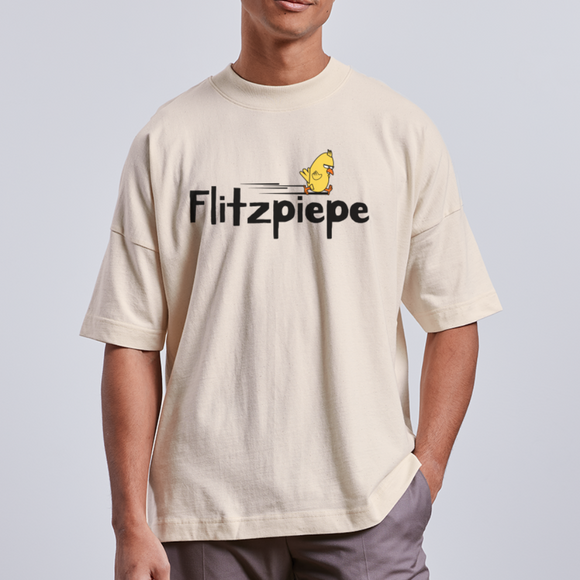 DIE FLITZPIEPE - Unisex Oversize Bio-T-Shirt - Naturweiß