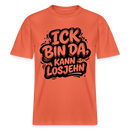 Berlin Shirt-ICK BIN DA, KANN LOSJEHN- RELAXED FIT Unisex Bio T-Shirt - Hellrot