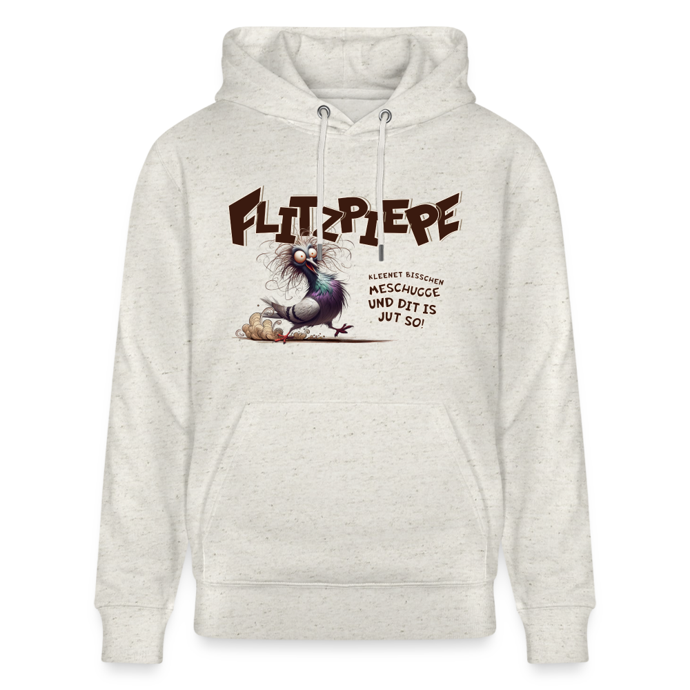 BERLINER FLITZPIEPE - Unisex Bio-Hoodie - Beige meliert