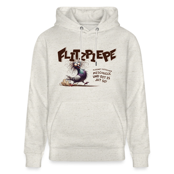 BERLINER FLITZPIEPE - Unisex Bio-Hoodie - Beige meliert